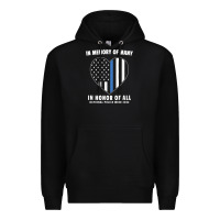 Black national police week shirt in memory and honor us flag Premium Hoodie - linhVisuals