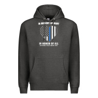 Charcoal Heather national police week shirt in memory and honor us flag Premium Hoodie - linhVisuals