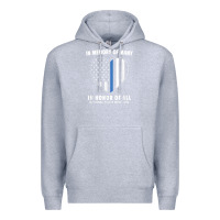 Heather Grey national police week shirt in memory and honor us flag Premium Hoodie - linhVisuals