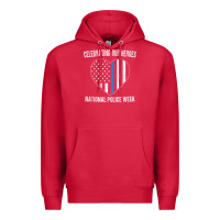 Cardinal national police week shirt vintage blue line american flag Premium Hoodie - linhVisuals