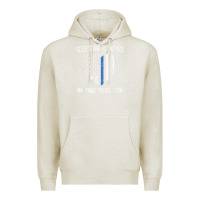Oatmeal Heather national police week shirt vintage blue line american flag Premium Hoodie - linhVisuals