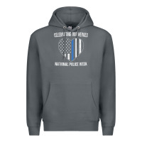 Rock national police week shirt vintage blue line american flag Premium Hoodie - linhVisuals