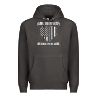 Smoke national police week shirt vintage blue line american flag Premium Hoodie - linhVisuals