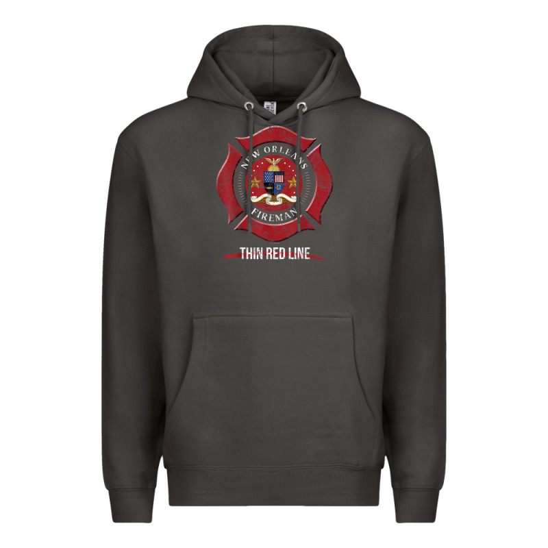 New Orleans Firefighter Shirt Firefighter Gifts Louisiana Premium Hoodie by linhVisuals | Teevron