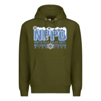 Army Green north pole police department Premium Hoodie - linhVisuals