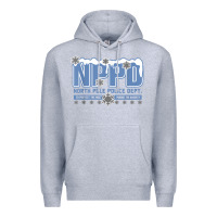 Heather Grey north pole police department Premium Hoodie - linhVisuals