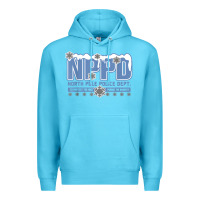 Ocean Blue north pole police department Premium Hoodie - linhVisuals