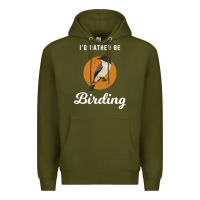 Army Green birding birdwatching eastern phoebe Premium Hoodie - linhVisuals