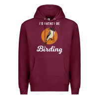Burgundy birding birdwatching eastern phoebe Premium Hoodie - linhVisuals