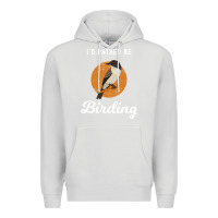 Dove Grey birding birdwatching eastern phoebe Premium Hoodie - linhVisuals