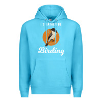 Ocean Blue birding birdwatching eastern phoebe Premium Hoodie - linhVisuals