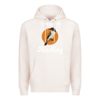 Pale Pink birding birdwatching eastern phoebe Premium Hoodie - linhVisuals