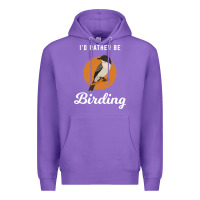 Purple birding birdwatching eastern phoebe Premium Hoodie - linhVisuals