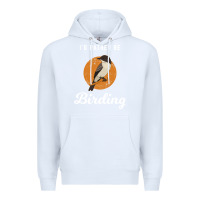 White birding birdwatching eastern phoebe Premium Hoodie - linhVisuals