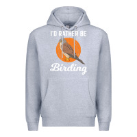 Heather Grey birding birdwatching kestrel bird bird Premium Hoodie - linhVisuals