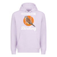 Lilac birding birdwatching kestrel bird bird Premium Hoodie - linhVisuals