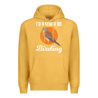Mustard birding birdwatching kestrel bird bird Premium Hoodie - linhVisuals