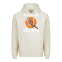Oatmeal Heather birding birdwatching kestrel bird bird Premium Hoodie - linhVisuals