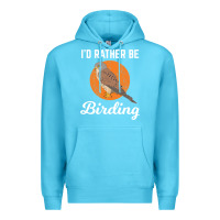 Ocean Blue birding birdwatching kestrel bird bird Premium Hoodie - linhVisuals