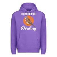 Purple birding birdwatching kestrel bird bird Premium Hoodie - linhVisuals