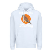 White birding birdwatching kestrel bird bird Premium Hoodie - linhVisuals