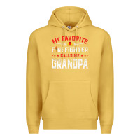 Antique Gold mens father's day my favorite firefighter calls me grandpa premium Premium Hoodie - linhVisuals