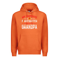 Carrot mens father's day my favorite firefighter calls me grandpa premium Premium Hoodie - linhVisuals