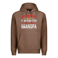 Mens Father's Day My Favorite Firefighter Calls Me Grandpa Premium Premium Hoodie | Teevron