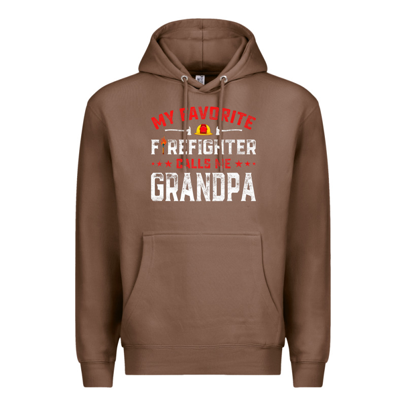 Mens Father's Day My Favorite Firefighter Calls Me Grandpa Premium Premium Hoodie by linhVisuals | Teevron