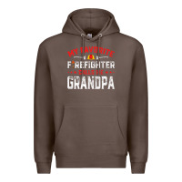 Coffee mens father's day my favorite firefighter calls me grandpa premium Premium Hoodie - linhVisuals