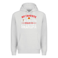 Dove Grey mens father's day my favorite firefighter calls me grandpa premium Premium Hoodie - linhVisuals