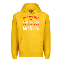 Lemon mens father's day my favorite firefighter calls me grandpa premium Premium Hoodie - linhVisuals