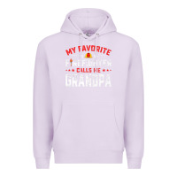 Lilac mens father's day my favorite firefighter calls me grandpa premium Premium Hoodie - linhVisuals