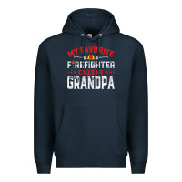 Navy mens father's day my favorite firefighter calls me grandpa premium Premium Hoodie - linhVisuals