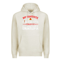 Oatmeal Heather mens father's day my favorite firefighter calls me grandpa premium Premium Hoodie - linhVisuals