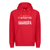 Red mens father's day my favorite firefighter calls me grandpa premium Premium Hoodie - linhVisuals