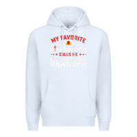 White mens father's day my favorite firefighter calls me grandpa premium Premium Hoodie - linhVisuals