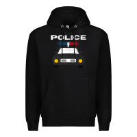 Black cool policeman law enforcement deputy kawaii police mobile premium Premium Hoodie - linhVisuals