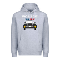 Heather Grey cool policeman law enforcement deputy kawaii police mobile premium Premium Hoodie - linhVisuals