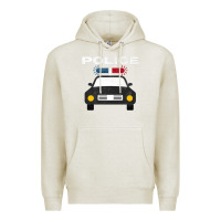Oatmeal Heather cool policeman law enforcement deputy kawaii police mobile premium Premium Hoodie - linhVisuals