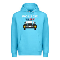 Ocean Blue cool policeman law enforcement deputy kawaii police mobile premium Premium Hoodie - linhVisuals
