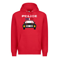 Red cool policeman law enforcement deputy kawaii police mobile premium Premium Hoodie - linhVisuals