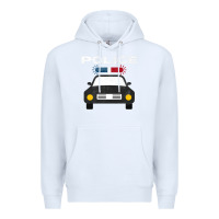 White cool policeman law enforcement deputy kawaii police mobile premium Premium Hoodie - linhVisuals