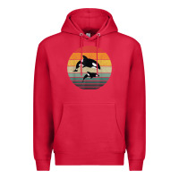 Cardinal orca family vintage retro art, killer whale family Premium Hoodie - linhVisuals