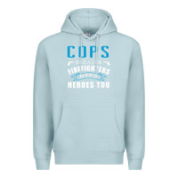 Blue Mist cops because firefighters need heroes too premium Premium Hoodie - linhVisuals