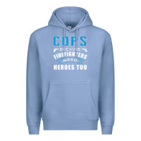 Colony Blue cops because firefighters need heroes too premium Premium Hoodie - linhVisuals