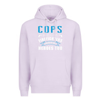 Lilac cops because firefighters need heroes too premium Premium Hoodie - linhVisuals