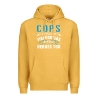 Mustard cops because firefighters need heroes too premium Premium Hoodie - linhVisuals