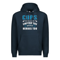 Navy cops because firefighters need heroes too premium Premium Hoodie - linhVisuals