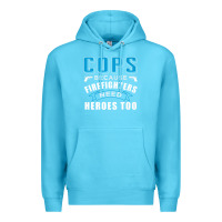 Ocean Blue cops because firefighters need heroes too premium Premium Hoodie - linhVisuals